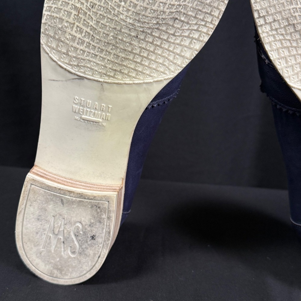 Vintage Stuart Weitzman Spectator Penny Loafers Two Tone Leather Spain Women 9 M - Picture 11 of 16